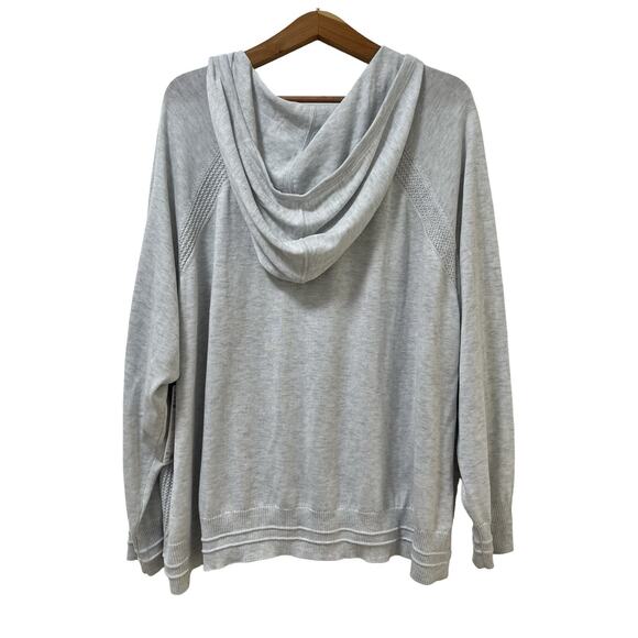 Athleta Womens Evergreen Hoodie Sweater Size 3X Gray Athleisure Minimalist NWT - Picture 2 of 8